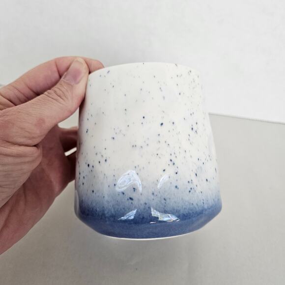 Orly Maison Dimpled Speckled Blue & White Ombre Ceramic Coffee Cup Mug - Picture 6 of 12
